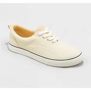 Cream Casual Canvas Sneakers